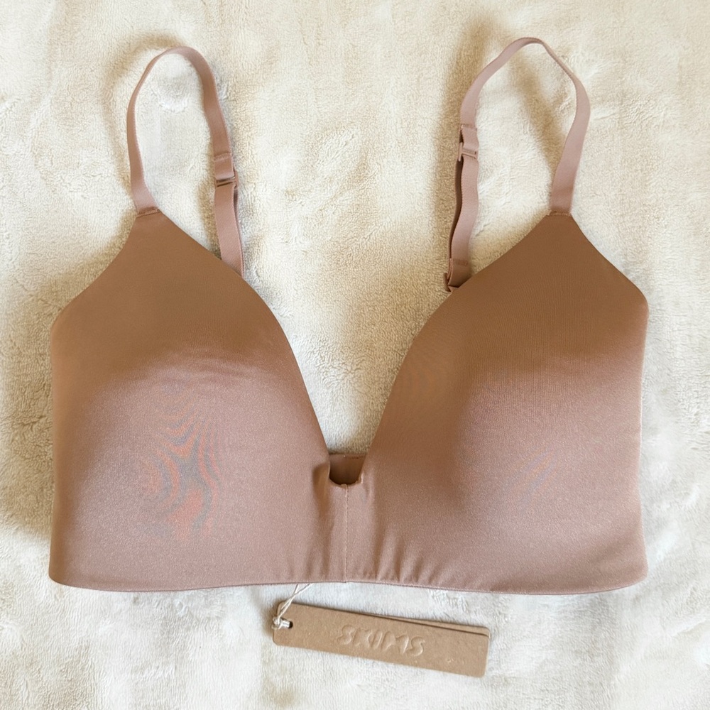 SKIMS Womens Wireless T-Shirt Bra Sienna 32D NEW